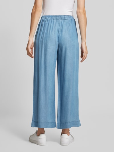 Fransa Wide leg culotte met elastische band, model 'Evelyn' Lichtblauw - 5