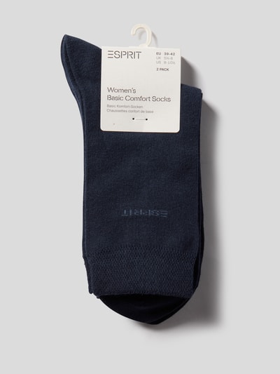 Esprit Socken mit Label-Stitching im 2er-Pack Marine 3