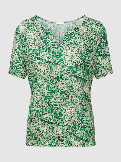 OPUS T-shirt van viscose met all-over motief, model 'Simani' Lichtgroen - 2