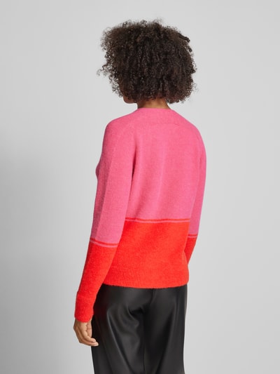 Marc Cain Strickpullover mit V-Ausschnitt Pink 5