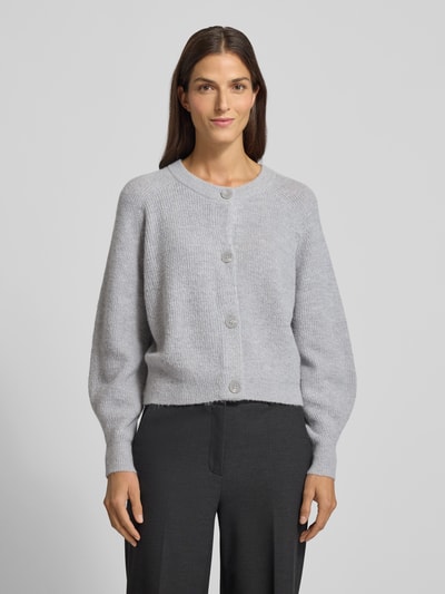OPUS Strickjacke mit Knopfleiste Modell 'Dorty' Hellgrau 4