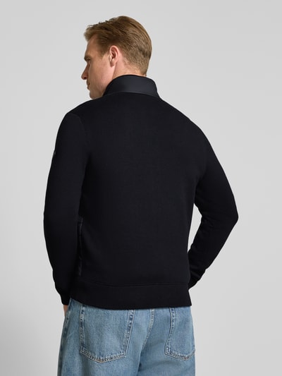 BOSS Regular Fit Strickjacke aus Baumwoll-Schurwoll-Mix Modell 'H-Facente' Black 5