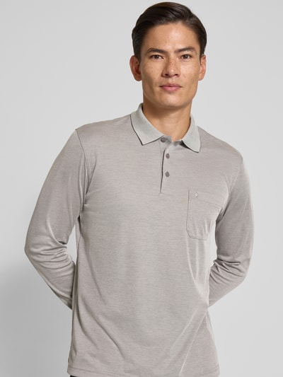 RAGMAN Regular Fit Poloshirt mit Brusttasche Silber 3