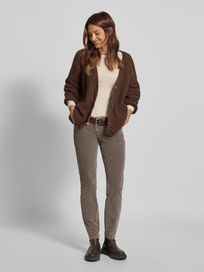 Buena Vista Corduroy broek in 5-pocketmodel met knoopsluiting, model 'MALIBU' Taupe - 1