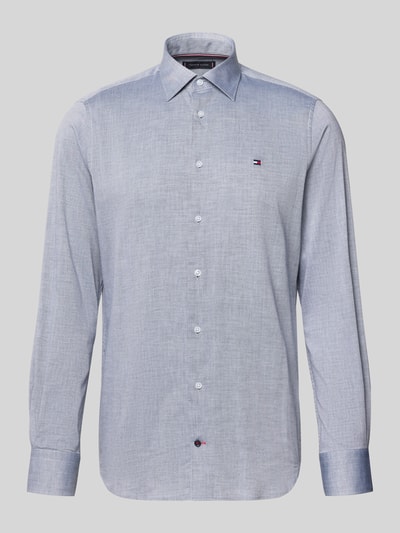 Tommy Hilfiger Regular Fit Businesshemd aus reiner Baumwolle Marine 2