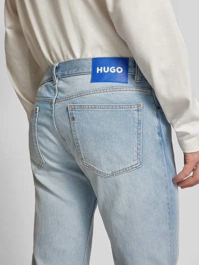 Hugo Blue Regular Fit Jeans im 5-Pocket-Design Modell 'Ash' Hellblau 3