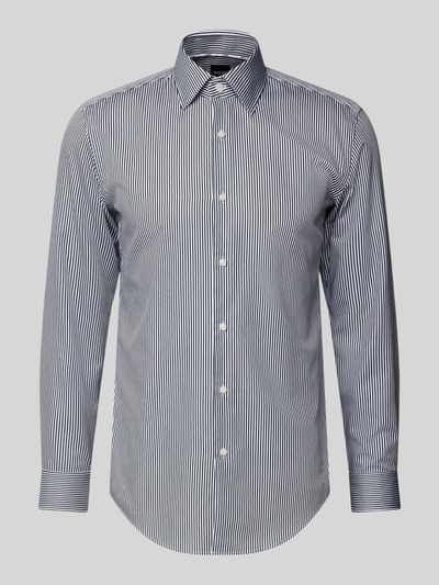 BOSS Koszula casualowa o kroju slim fit z czystej bawełny Granatowy 2