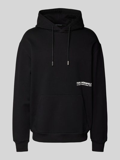 Karl Lagerfeld Oversized Hoodie mit Label-Print Black 1