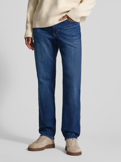 Brax Straight Leg Jeans im 5-Pocket-Design Modell 'Cadiz' Dunkelblau Melange 4