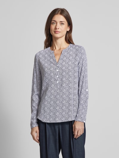 Christian Berg Woman Blouse met tuniekkraag Donkerblauw - 4