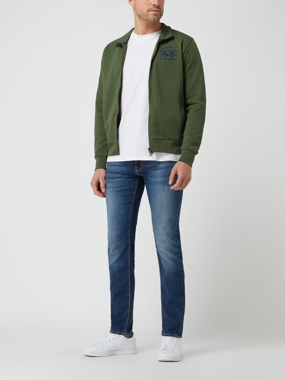 La Martina Regular fit sweatjack met geborduurd logo  Groen - 1