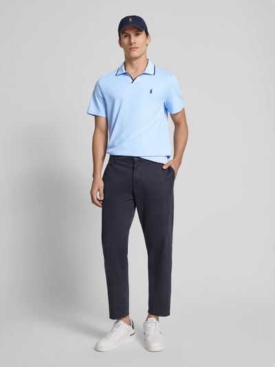 Polo Ralph Lauren Poloshirt mit Label-Stitching Hellblau 1