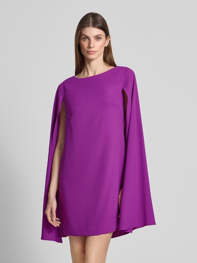 Lauren Ralph Lauren Cocktailjurk met ronde hals, model 'PETRA' Aubergine - 4