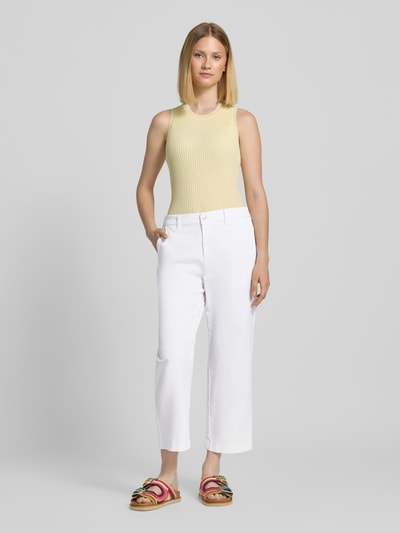 MAC Capribroek met paspelzakken aan de achterkant Wit - 1