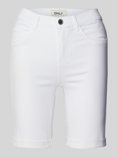 Only Slim Fit Jeansshorts mit fixiertem Umschlag Modell 'RAIN' Weiss 2