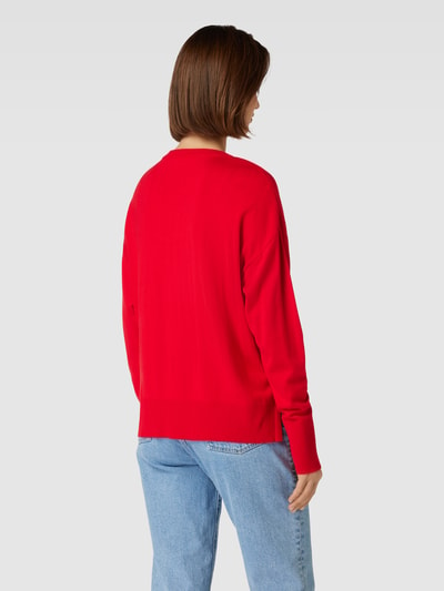 Milano Italy Sweatshirt mit gerippten Abschlüssen Rot 5