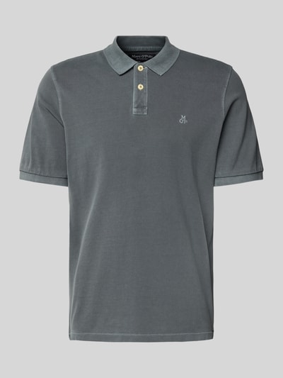 Produktfoto, Regular Fit Poloshirt aus reiner Baumwolle von Marc O'Polo, Optik: Unifarben, Logo-Stitching, Polokragen, Kurzarm, Piqué-Struktur