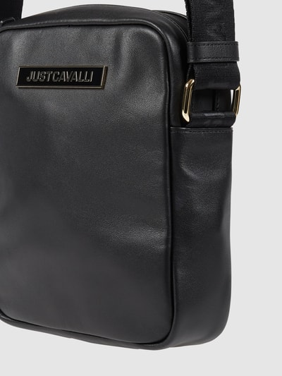 Just Cavalli Schoudertas van leer  Zwart - 3