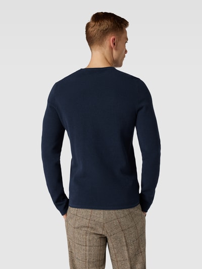 SELECTED HOMME Gebreide coltrui, model 'THIM' Donkerblauw gemêleerd - 5