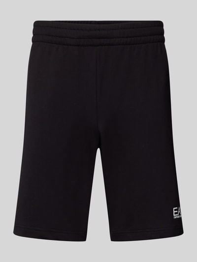 EA7 Emporio Armani Sweatshorts mit Label-Print Black 2