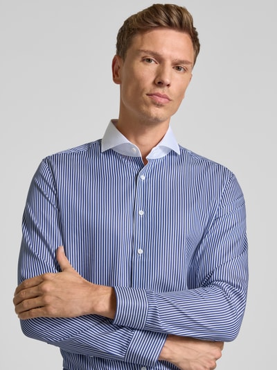 SEIDENSTICKER Slim fit zakelijk overhemd met knoopsluiting Marineblauw - 3