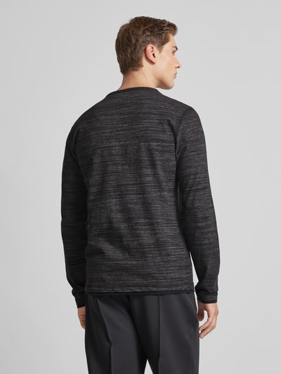 Blend Longsleeve mit Knopfleiste Anthrazit Melange 5