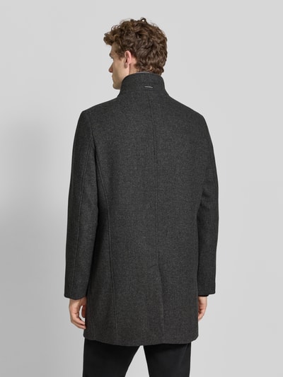 Roy Robson Kurzmantel mit Steppeinsatz und Stehkragen Graphit 5