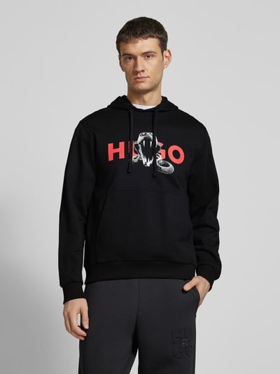 HUGO Hoodie mit Kapuze Modell 'Dueleyo' Black 4