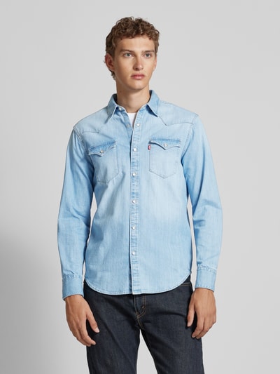 Levi's® Regular Fit Freizeithemd mit Pattentaschen Modell 'BARSTOW' Jeansblau 4