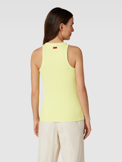 HUGO Tanktop in Ripp-Optik Modell 'CLASSIC TANK' Neon Gelb 5