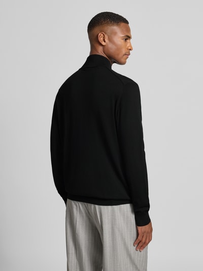 Profuomo Kardigan z wełny z zamkiem błyskawicznym dwustronnym Czarny 5