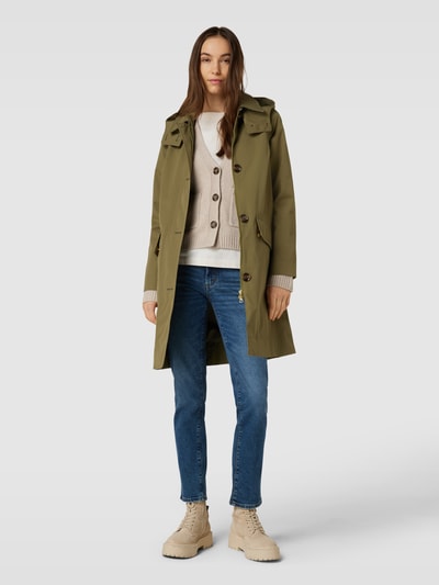 Barbour Jacke mit Umlegekragen und Kapuze Modell 'HEBRIDES' Oliv 1