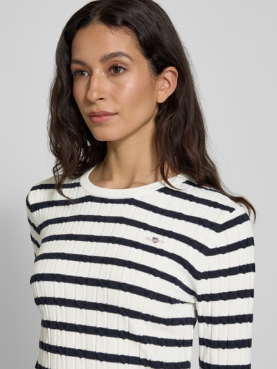 Gant Strickpullover mit Stretch-Anteil Offwhite 3