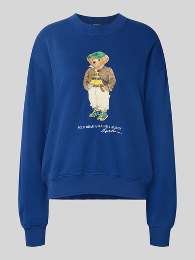 Polo Ralph Lauren Bluza z nadrukiem z logo i okrągłym dekoltem Niebieski 2
