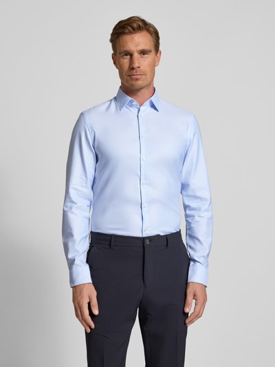 Jake*s Slim Fit Business-Hemd mit Kentkragen Bleu 4
