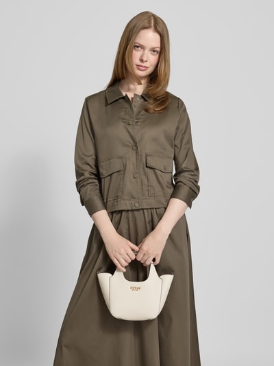 Guess Torebka 2 w 1 z aplikacją z logo model ‘CALISTA’ Écru 1