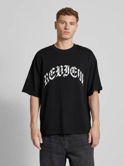 REVIEW Oversized T-Shirt mit Rundhalsausschnitt Black 4