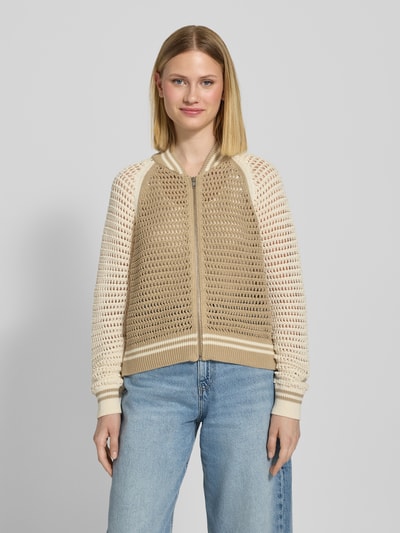 Drykorn Strickjacke mit Stehkragen Modell 'NALFY' Offwhite 4