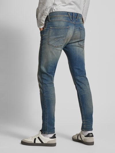 Replay Slim Fit Jeans im 5-Pocket-Design Modell 'ANBASS' Jeansblau 5