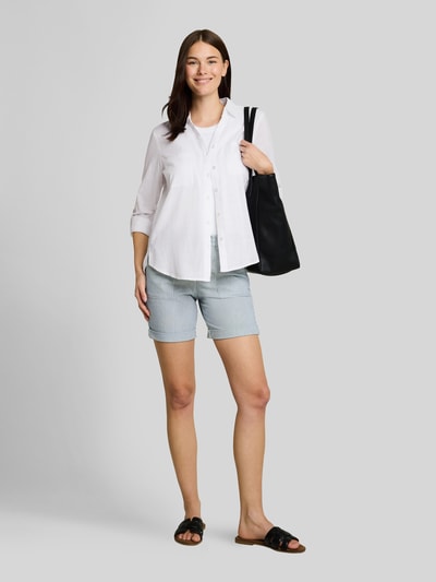 Tom Tailor Regular Fit Hemdbluse aus reiner Baumwolle Weiss 1