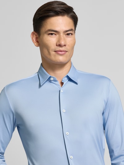 BOSS Slim Fit Businesshemd mit Struktur Modell 'P-ROAN' Bleu 3