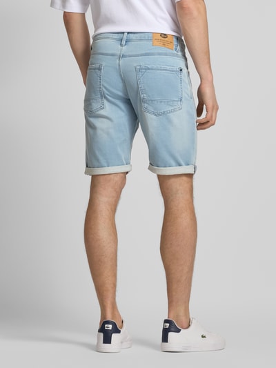 Petrol Slim Fit Jeansshorts im 5-Pocket-Design Hellblau 5