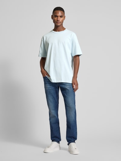 Lindbergh Oversized T-Shirt aus reiner Baumwolle Hellblau 1