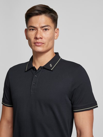 Joy Koszulka polo o kroju slim fit z wyhaftowanym logo model ‘G-Style’ Antracytowy 3