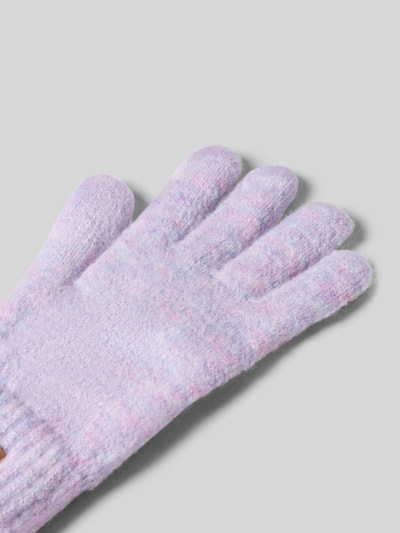 Produktfoto, Handschuhe mit Label-Patch Modell 'Witzia' von Barts in zartem Flieder mit weicher, melierter Textur, Damen Handschuhe von Barts