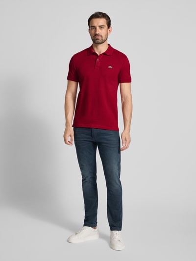 Lacoste Slim Fit Poloshirt aus reiner Baumwolle Bordeaux 1