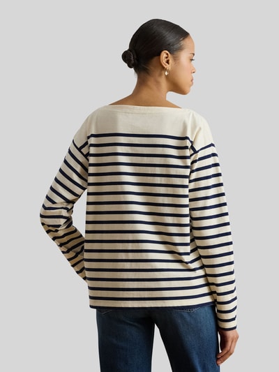 Lauren Ralph Lauren Sweter w kroju regular fit z czystej bawełny Granatowy melanż 5