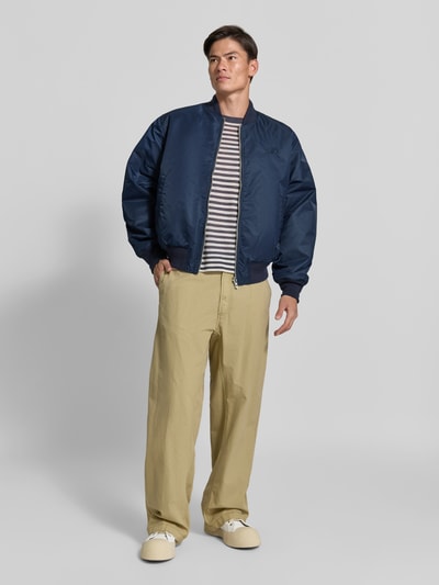 Diesel Bomberjack met gestikt logo model 'W-TYPE-D1' Marineblauw - 1