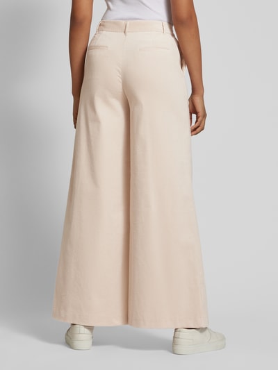 Stefanel Wide leg corduroy broek met riemlussen Offwhite - 5