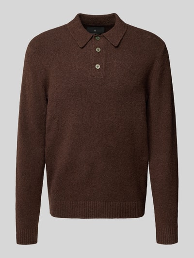 Jack & Jones Premium Strickpullover mit Polokragen Modell 'MAVERICK' Schoko 2